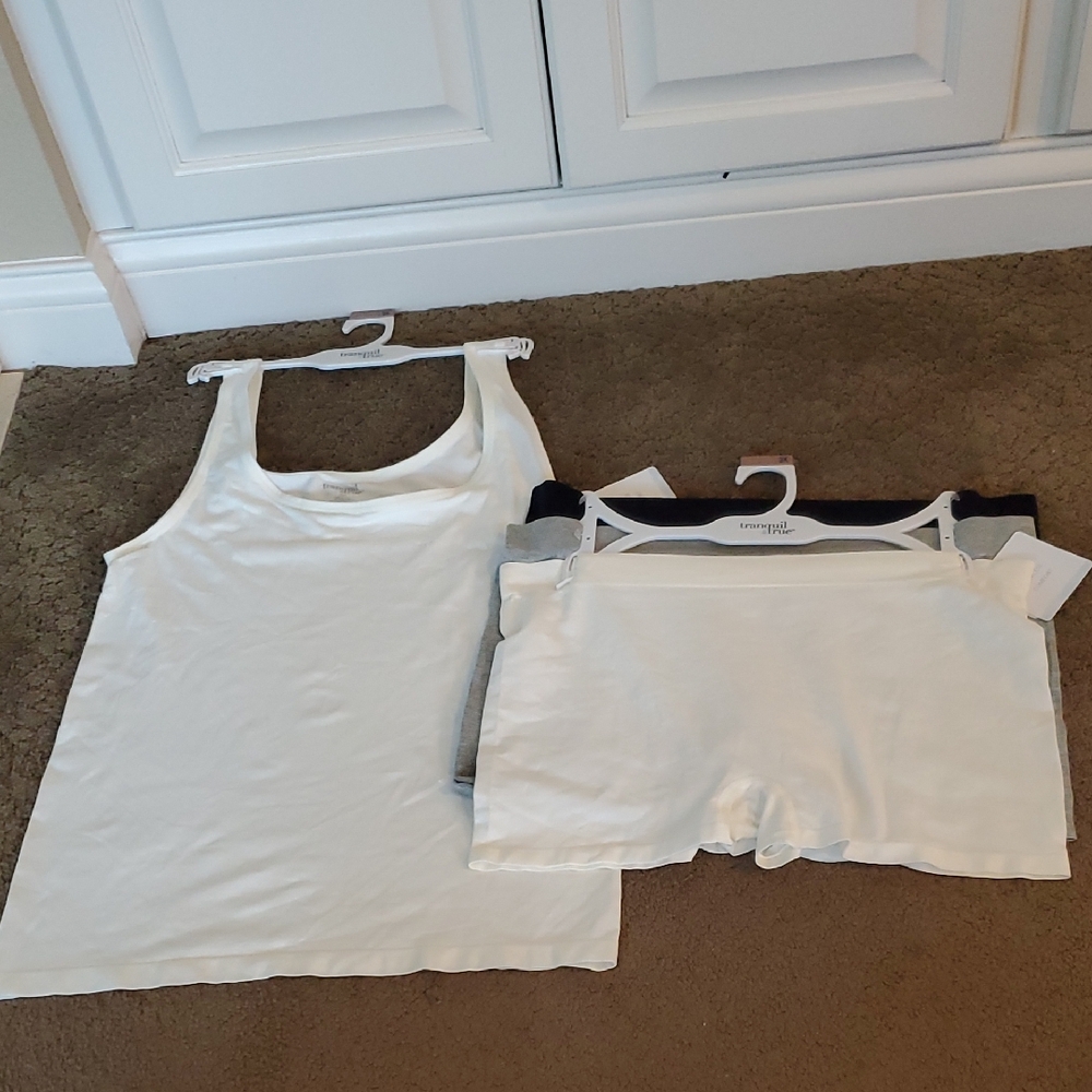Womens Tranquil And True Tank Top & 3pk Boyshorts Panties Size 3X NWT